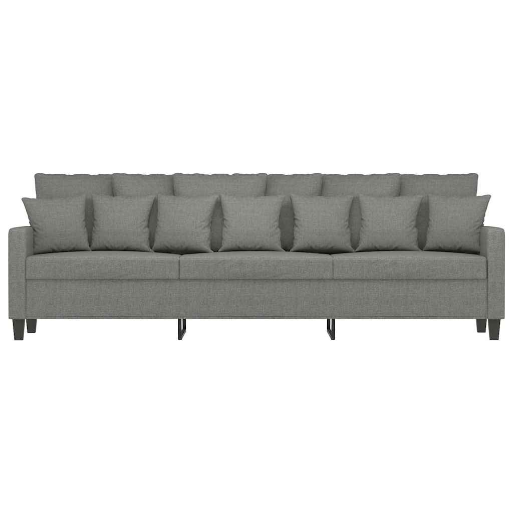 3-Seater Sofa Dark Grey 210 cm Fabric