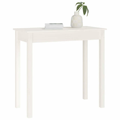 814245 vidaXL Console Table White 80x40x75 cm Solid Wood Pine