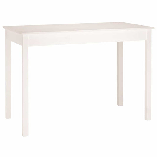 Dining Table White 110x55x75 cm Solid Wood Pine