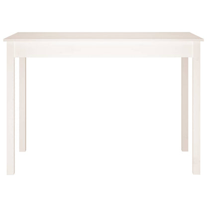 Dining Table White 110x55x75 cm Solid Wood Pine