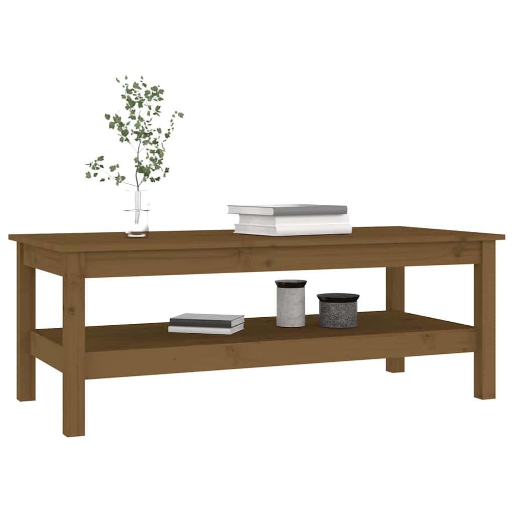 814277 vidaXL Coffee Table Honey Brown 110x50x40 cm Solid Wood Pine