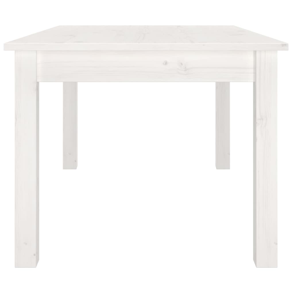 Coffee Table White 80x50x40 cm Solid Wood Pine