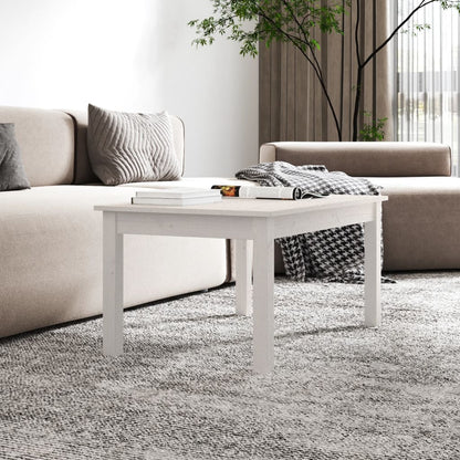 Coffee Table White 80x50x40 cm Solid Wood Pine
