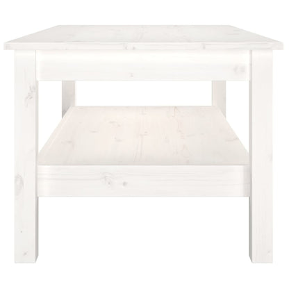 Coffee Table White 80x50x40 cm Solid Wood Pine