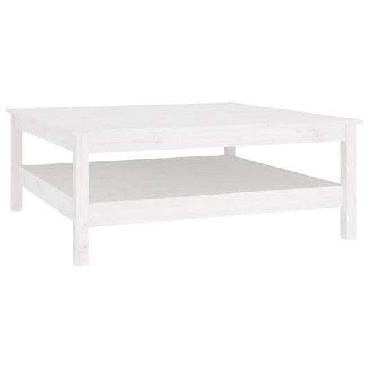 Coffee Table White 100x100x40 cm Solid Wood Pine