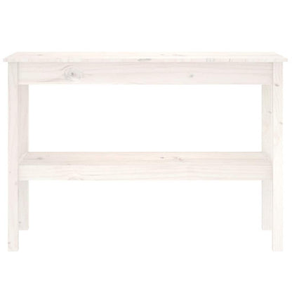 Console Table White 110x40x75 cm Solid Wood Pine