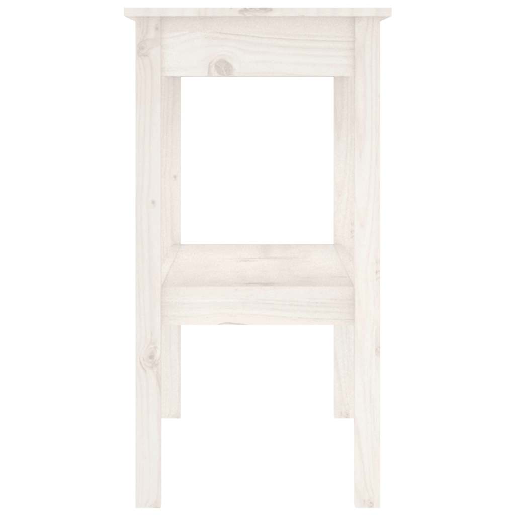 Console Table White 110x40x75 cm Solid Wood Pine