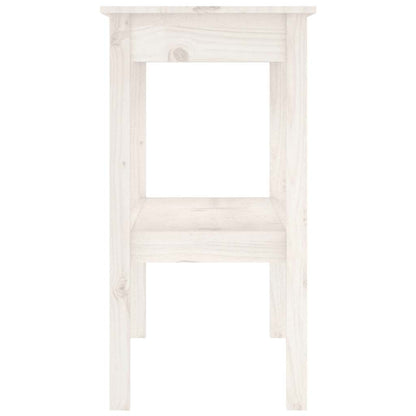 Console Table White 110x40x75 cm Solid Wood Pine