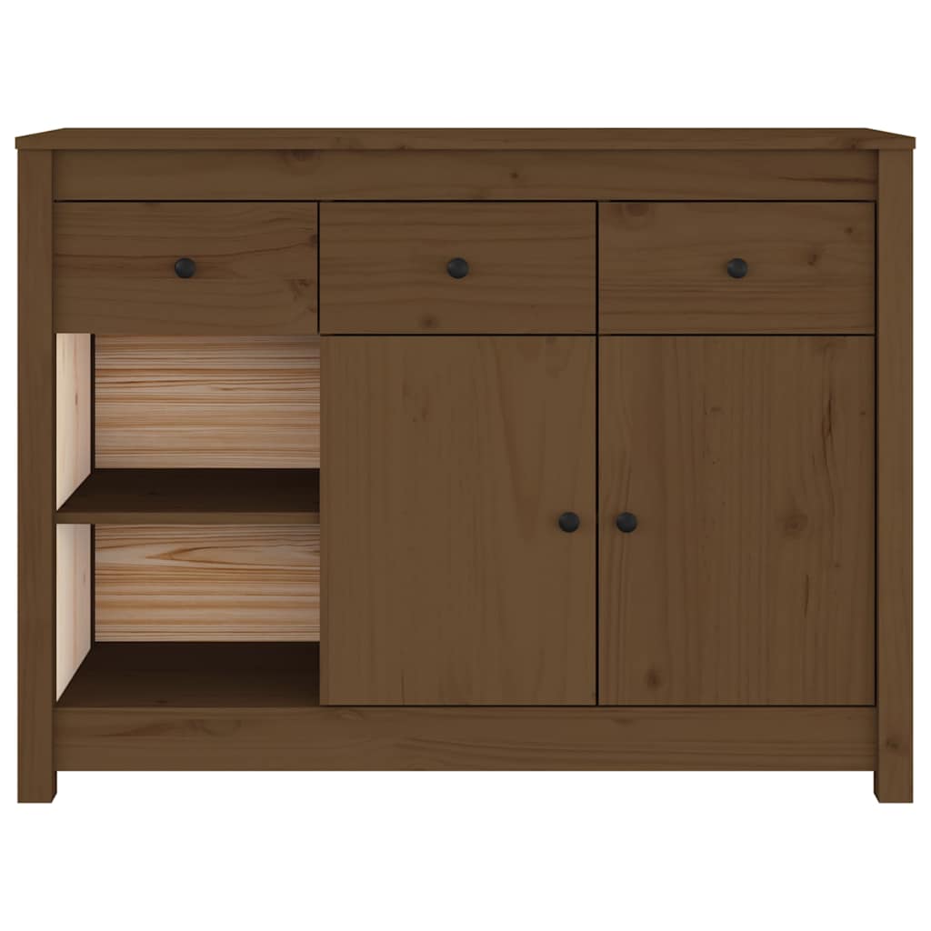 Sideboard Honey Brown 100x35x74 cm Solid Wood Pine