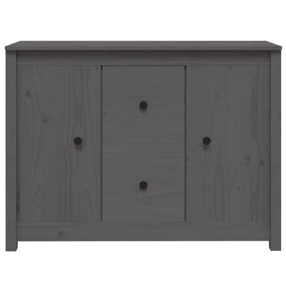 Sideboard Grey 100x35x74 cm Solid Wood Pine
