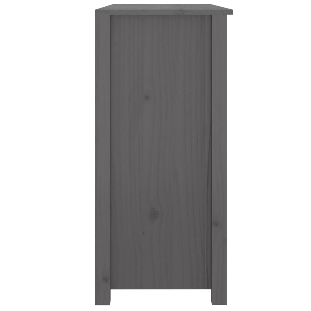 Sideboard Grey 100x35x74 cm Solid Wood Pine
