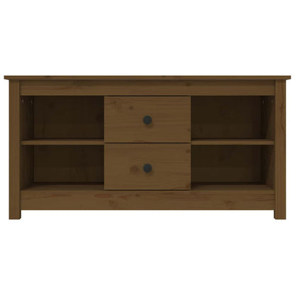 TV Cabinet Honey Brown 103x36,5x52 cm Solid Wood Pine
