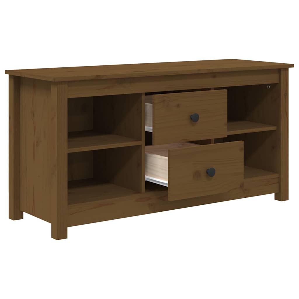 TV Cabinet Honey Brown 103x36,5x52 cm Solid Wood Pine