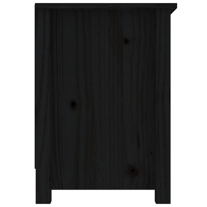 TV Cabinet Black 103x36,5x52 cm Solid Wood Pine