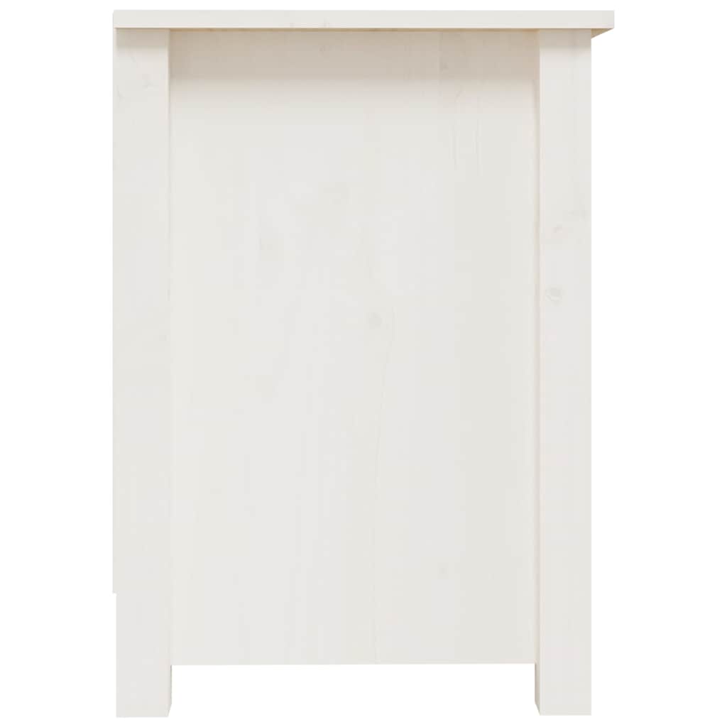 TV Cabinet White 70x36.5x52 cm Solid Wood Pine