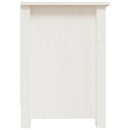 TV Cabinet White 70x36.5x52 cm Solid Wood Pine