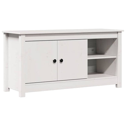TV Cabinet White 103x36,5x52 cm Solid Wood Pine