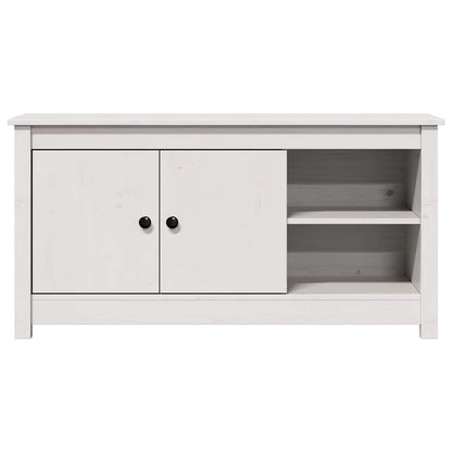 TV Cabinet White 103x36,5x52 cm Solid Wood Pine