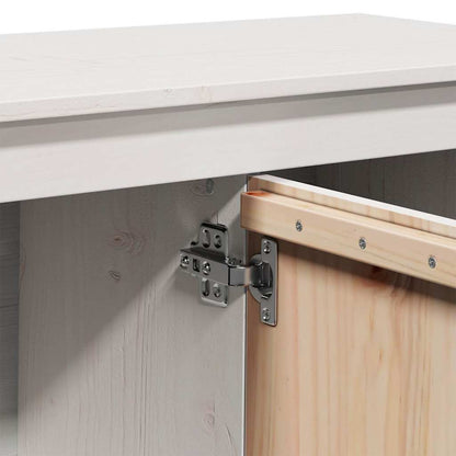 TV Cabinet White 103x36,5x52 cm Solid Wood Pine