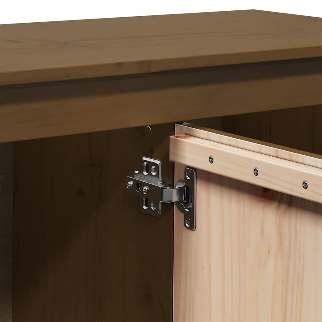 TV Cabinet Honey Brown 103x36,5x52 cm Solid Wood Pine
