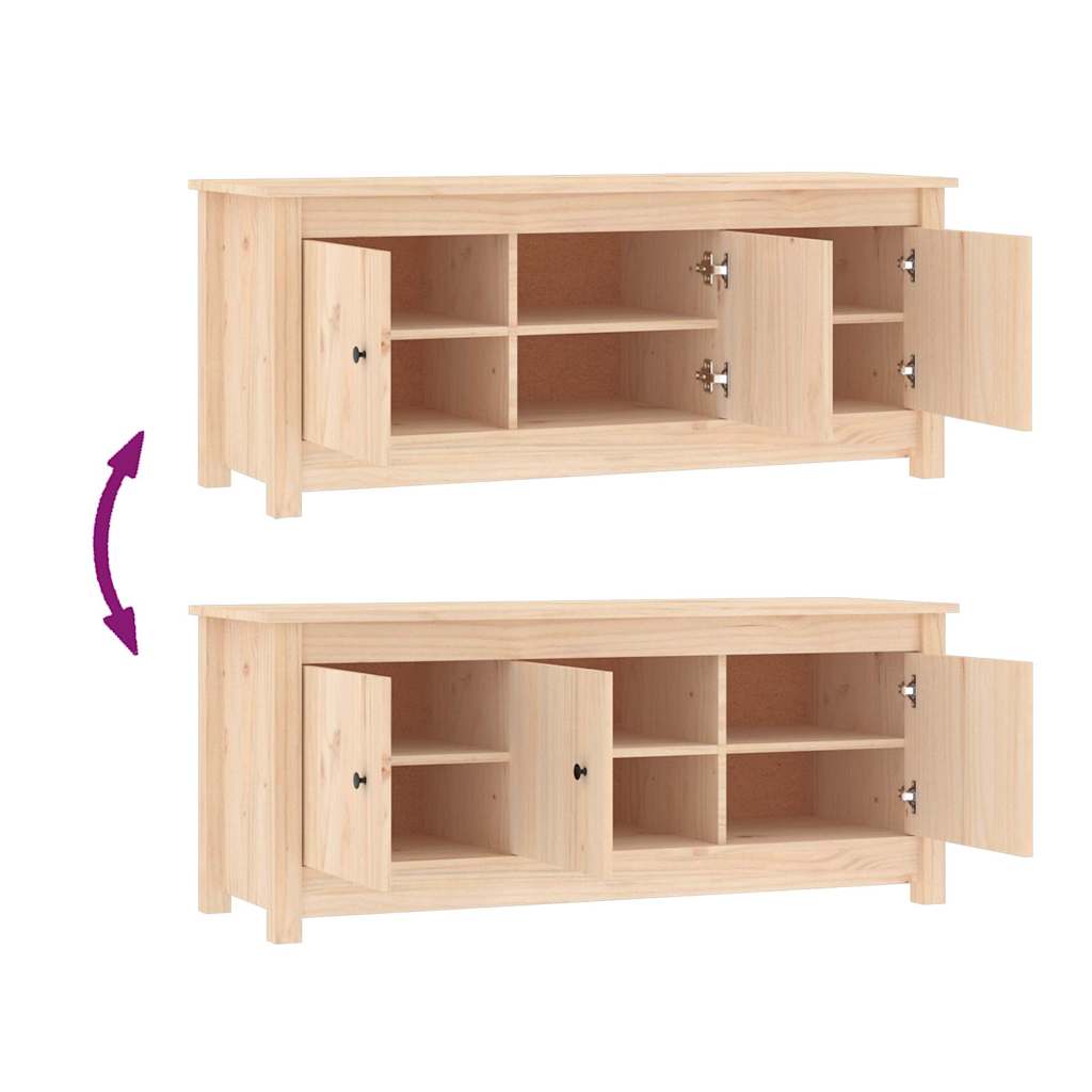 Shoe Cabinet 110x38x45,5 cm Solid Wood Pine