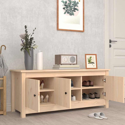 Shoe Cabinet 110x38x45,5 cm Solid Wood Pine