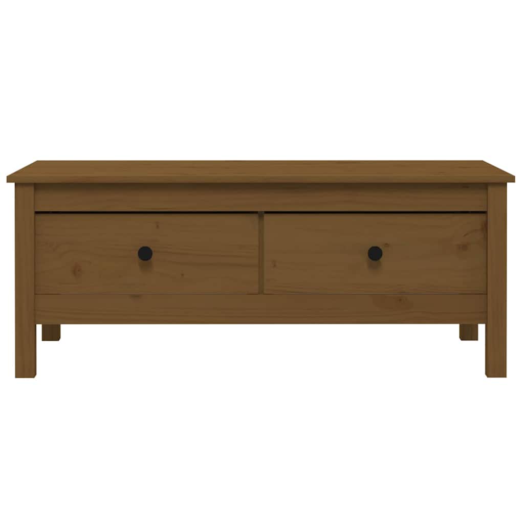 Coffee Table Honey Brown 100x50x40 cm Solid Wood Pine