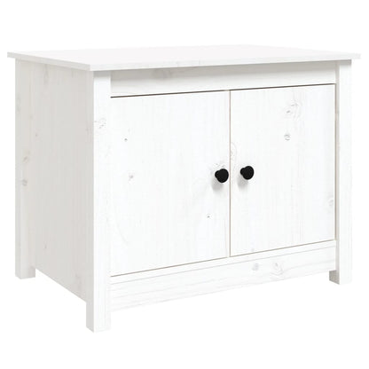 Coffee Table White 71x49x55 cm Solid Wood Pine