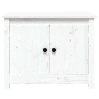 Coffee Table White 71x49x55 cm Solid Wood Pine