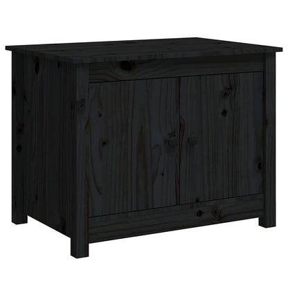 Coffee Table Black 71x49x55 cm Solid Wood Pine