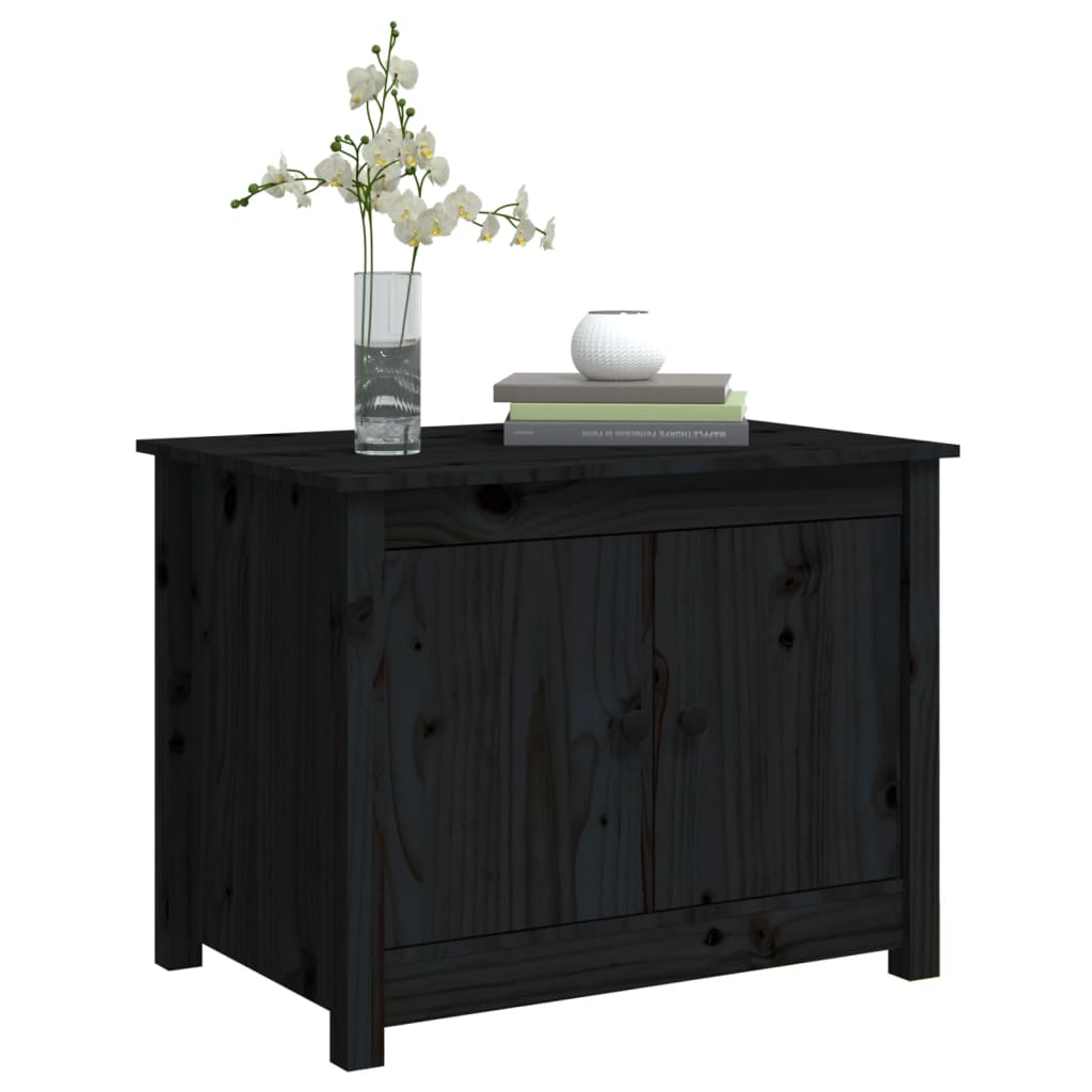 Coffee Table | Black | Solid Pine Wood | Medium | Coffee Table