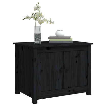 Coffee Table Black 71x49x55 cm Solid Wood Pine