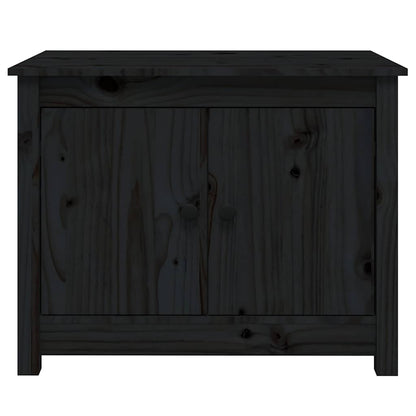 Coffee Table Black 71x49x55 cm Solid Wood Pine