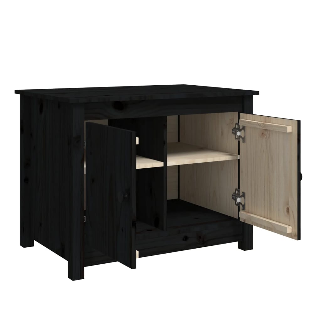 Coffee Table | Black | Solid Pine Wood | Medium | Coffee Table
