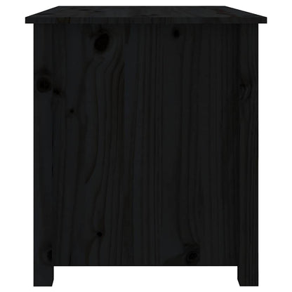 Coffee Table Black 71x49x55 cm Solid Wood Pine