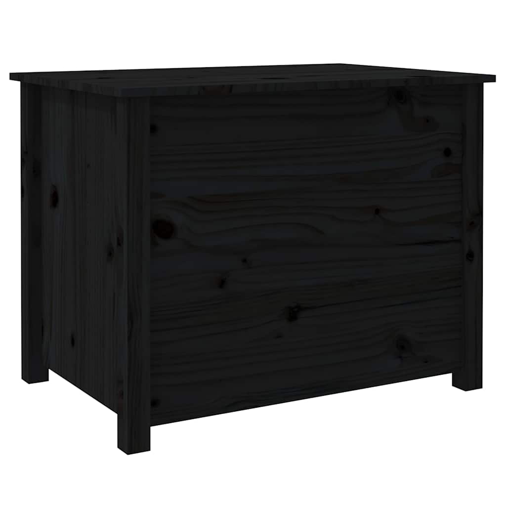 Coffee Table Black 71x49x55 cm Solid Wood Pine
