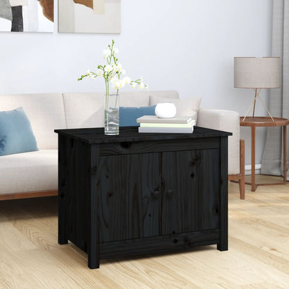 Coffee Table | Black | Solid Pine Wood | Medium | Coffee Table