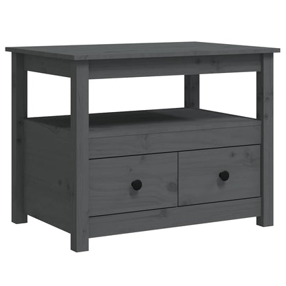 Coffee Table Grey 71x49x55 cm Solid Wood Pine