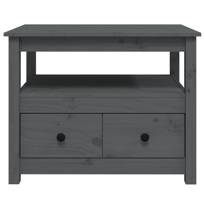 Coffee Table Grey 71x49x55 cm Solid Wood Pine
