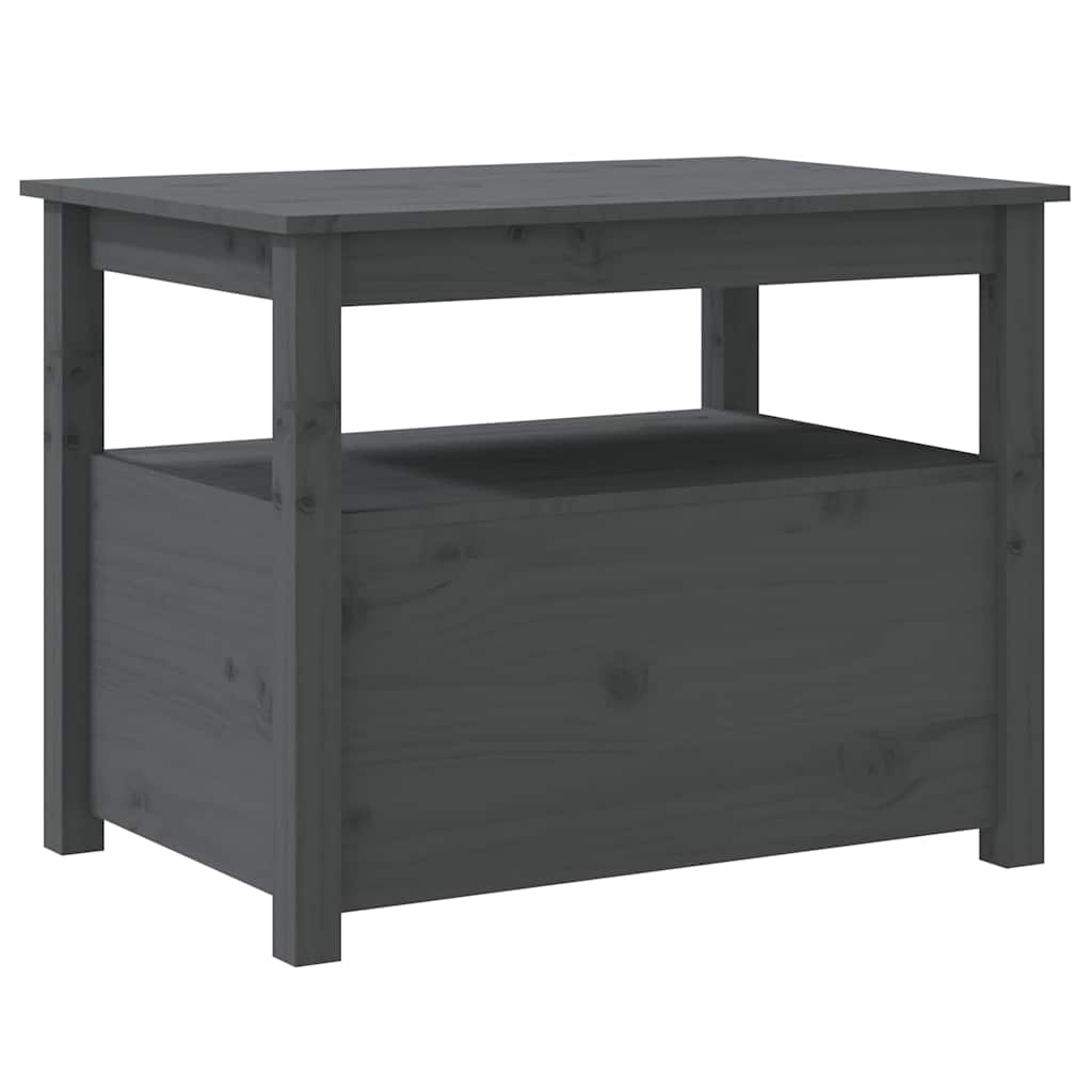 Coffee Table Grey 71x49x55 cm Solid Wood Pine