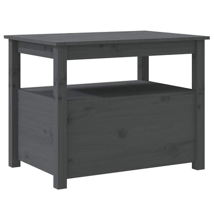 Coffee Table Grey 71x49x55 cm Solid Wood Pine
