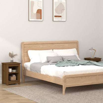 Bedside Cabinets 2 pcs Honey Brown 40x35x55 cm Solid Wood Pine