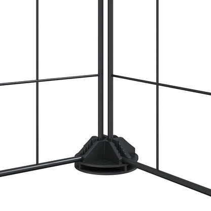 20-Panel Pet Cage with Door Black 35x35 cm Steel