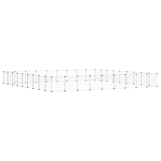 36-Panel Pet Cage with Door Black 315x315x35 cm Steel