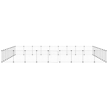 36-Panel Pet Cage with Door Black 315x315x35 cm Steel