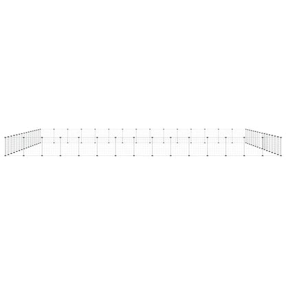 60-Panel Pet Cage with Door Black 35x35 cm Steel