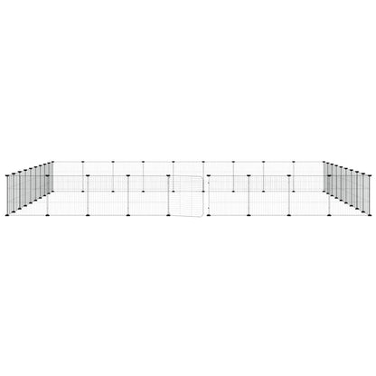 36-Panel Pet Cage with Door Black 35x35 cm Steel