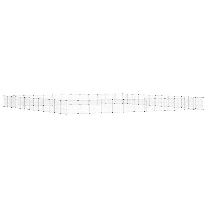 52-Panel Pet Cage with Door Black 35x35 cm Steel