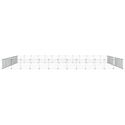 52-Panel Pet Cage with Door Black 35x35 cm Steel