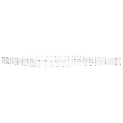 60-Panel Pet Cage with Door Black 525x525x35 cm Steel